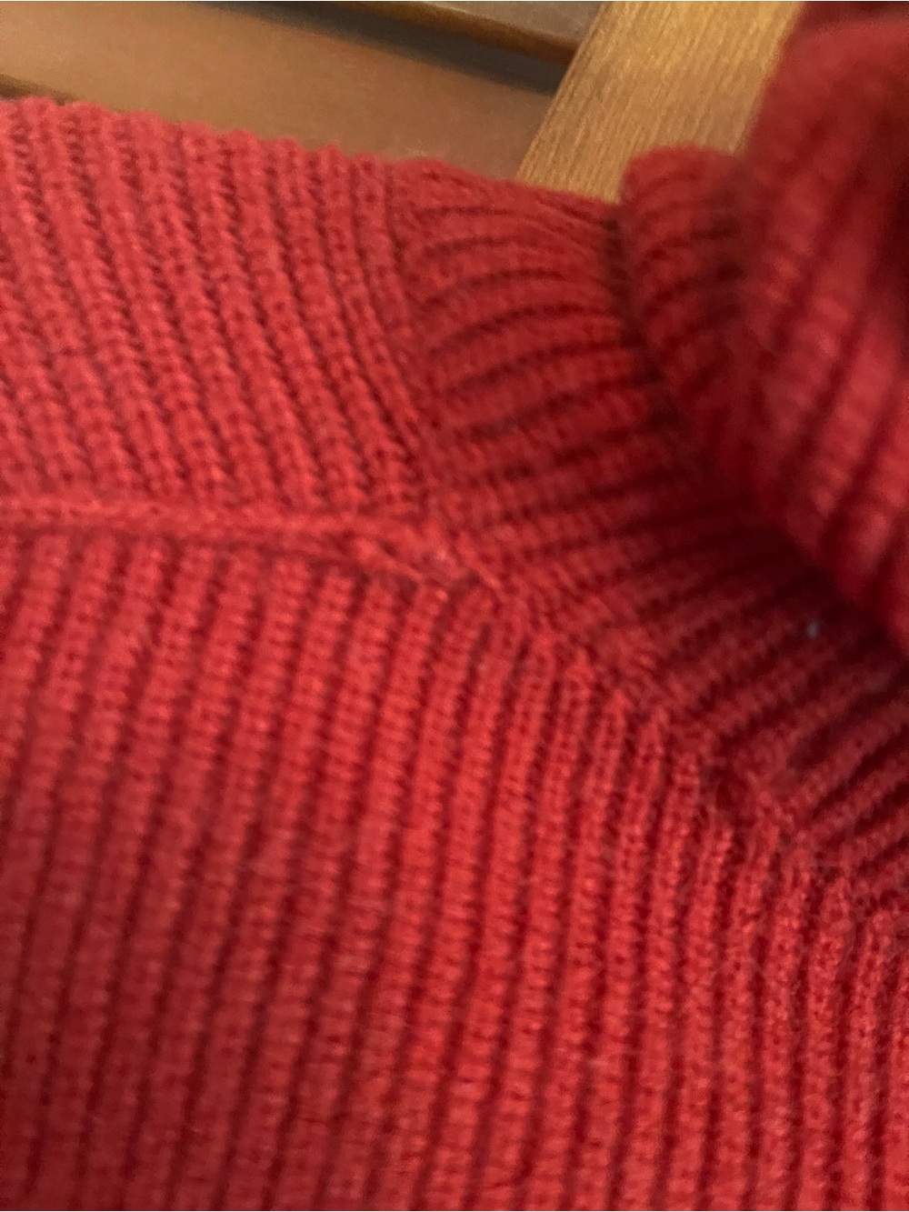 Free People Ribbed Red Turtleneck Sweater - Picture 7 of 7